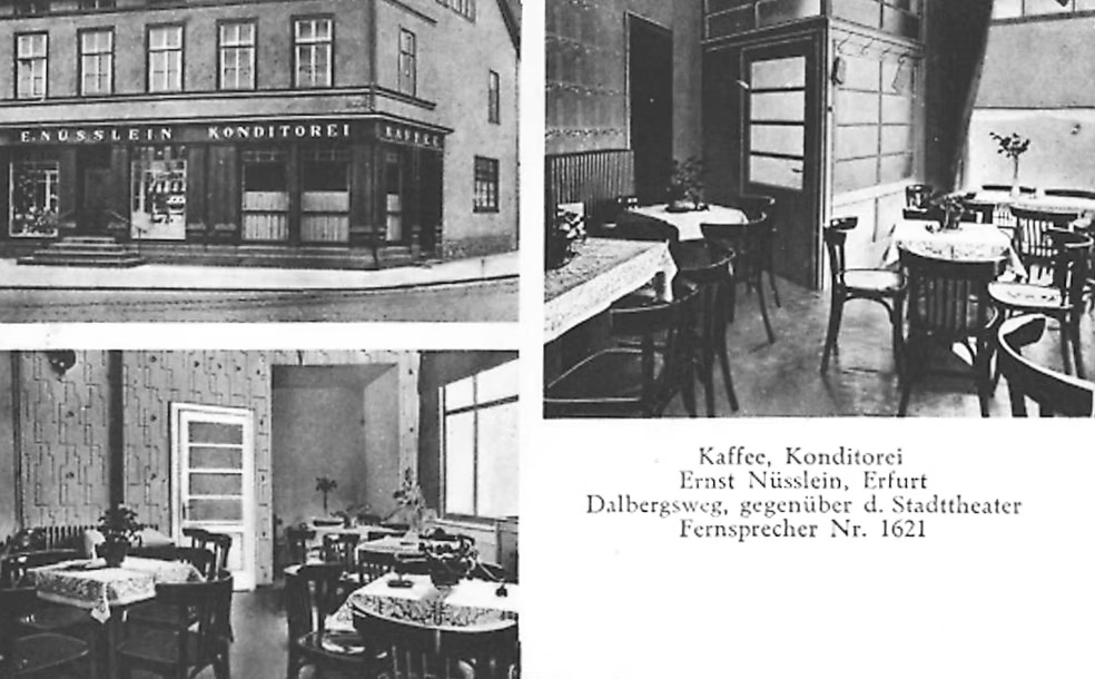 Historic 1907 postcard showing the Red Tower at the Krämerbrücke in Erfurt